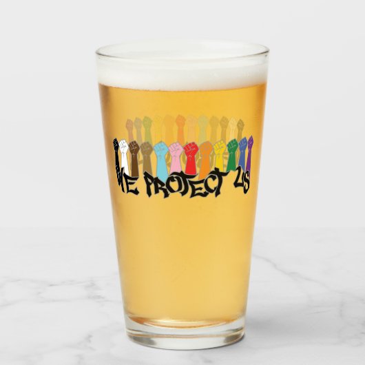 Verre Nous nous protégeons (Devant (rempli))