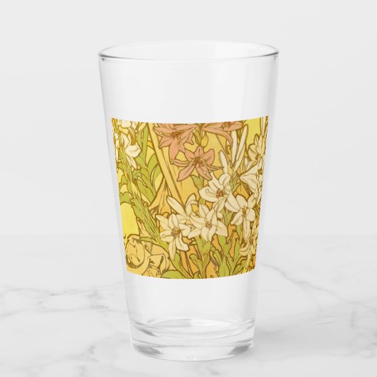 Verre Nouvelle Lily flowers (Devant)