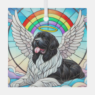 Verre Nouvelle Terre ange Landseer sous ornement en verr