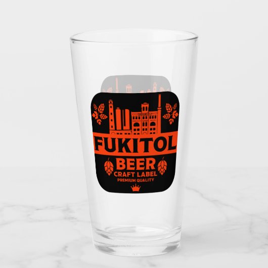 Verre Novelty Funny Bière Étiquette (Devant)