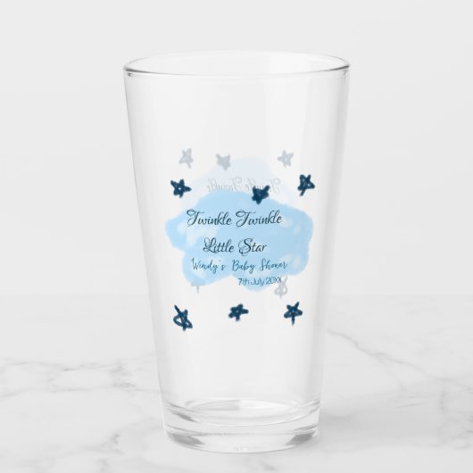 Verre Nuages bleus scintillant Twinkle Little Star bébé  (Devant)