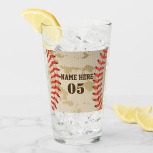 Verre Numéro de base-ball Vintage personnalisé Rétro