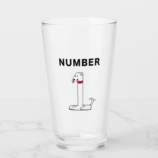 Verre Numéro un chien (Devant)
