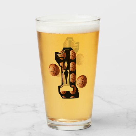 Verre Numéro Un De Basket-Ball, (Devant (rempli))