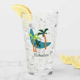 Verre Oasis moderne de palmiers du milieu du siècle