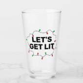 Verre Obtenons Lit Amusant Humour Noël Citation Bière (Devant)