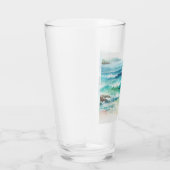 Verre Ocean Waves Beach Aquarelle Peinture (Droite)