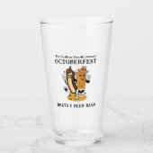 Verre Octoberfest Brats et bière Fall Party Retro (Devant)