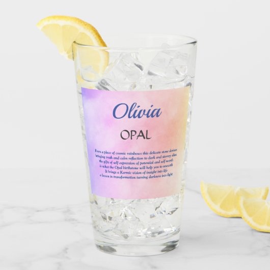 Verre Octobre Birthstone Opal conception (Devant glace)