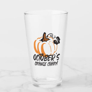 Verre Octobre Charme orange : Silhouet Citrouille captiv
