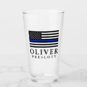 Verre Officier de police| Anniversaire du service (Devant)