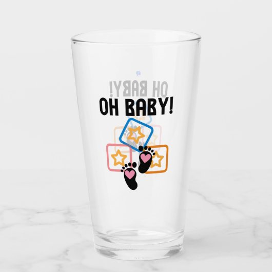 Verre Oh mon bébé. (Devant)