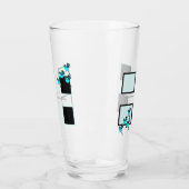 Verre Oiseaux bleus en vol tous les jours (Gauche)