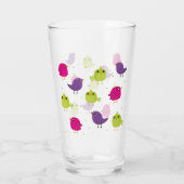 Verre Oiseaux colorés mignons (Dos)