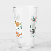 Verre Oiseaux Rétro Fleurs mignonnes Modernes Mi-Siècle (Gauche)