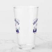 Verre Oklahoma City Skyline Beer Glass with U.S. Flag  (Gauche)