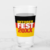 Verre Oktoberfest Octoberfest drapeau allemand (Devant)