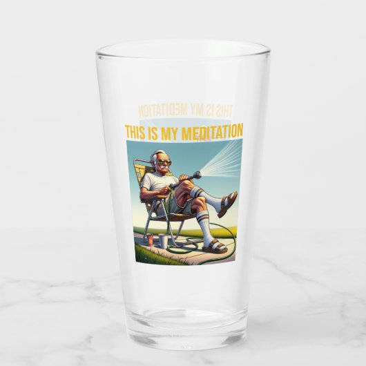 Verre Old School Man Watering Lawn (Dos)