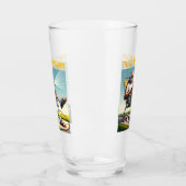 Verre Old School Man Watering Lawn (Gauche)