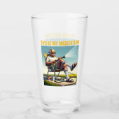 Verre Old School Man Watering Lawn (Devant)