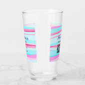 Verre Ombre bleu rose ajouter nom profession code q r ti (Droite)