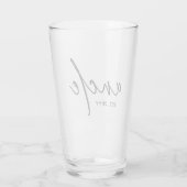 Verre Oncle Elégant Typographie Nouveau Oncle (Dos)