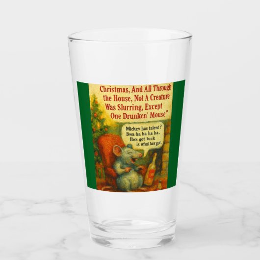 Verre One Drunken' Mouse – Christmas Card Chaos (Devant)