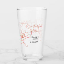 One Perfect match terracotta wedding couple name f