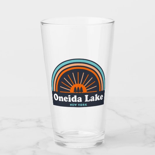 Verre Oneida Lake New York Rainbow (Devant)