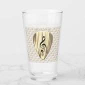 Verre Onglet de guitare de notes musicales personnalisée (Dos)