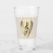 Verre Onglet de guitare de notes musicales personnalisée (Devant)