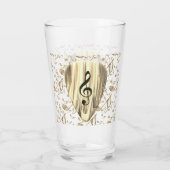 Verre Onglet de guitare de notes musicales personnalisée (Dos)