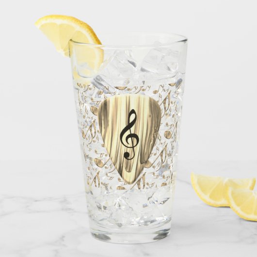 Verre Onglet de guitare de notes musicales personnalisée (Devant glace)