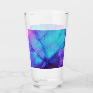 Verre Opale rose et bleu