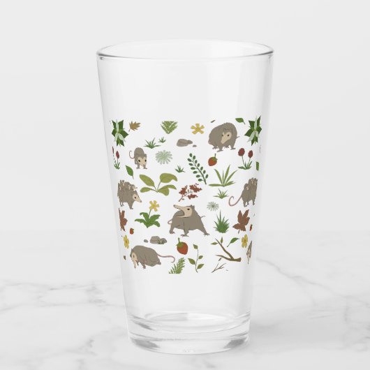 Verre Opossums dans un champ de baies (Devant)