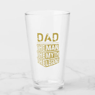 Verre Or Nom Personnalisé L'Homme Le Mythe La Légende