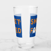 Verre Orange à facettes feuille (Gauche)