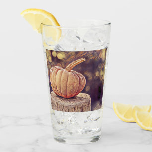 Verre Orange Automne Citrouille Vintage Thanksgiving Pei