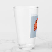 Verre Orange Flower with Blue background (Droite)