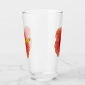 Verre Orange Hibiscus Fleur Tropical Floral (Gauche)