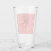 Verre Orange Hibiscus photo avec script initial (Dos)