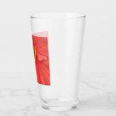 Verre Orange Hibiscus photo avec script initial (Gauche)