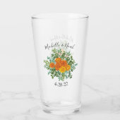 Verre Orange Rose Mariage Floral Moderne (Dos)