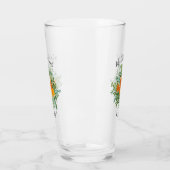 Verre Orange Rose Mariage Floral Moderne (Gauche)