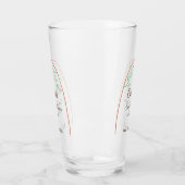 Verre Orange vert boho félicitations ajouter nom date ar (Gauche)