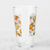 Verre Oranges et motifs feuille (Gauche)