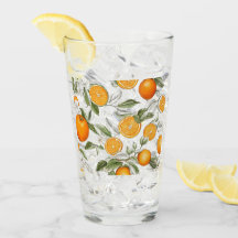 Oranges et motifs feuille