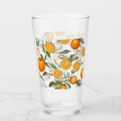 Verre Oranges et motifs feuille (Devant)