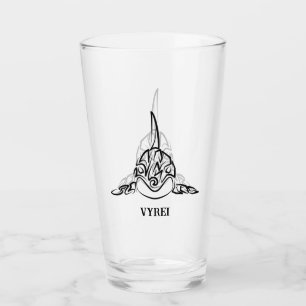 Verre Orca tribale noire et blanche