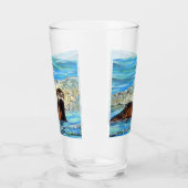 Verre Otter in the Waves 2 Peinture (Gauche)